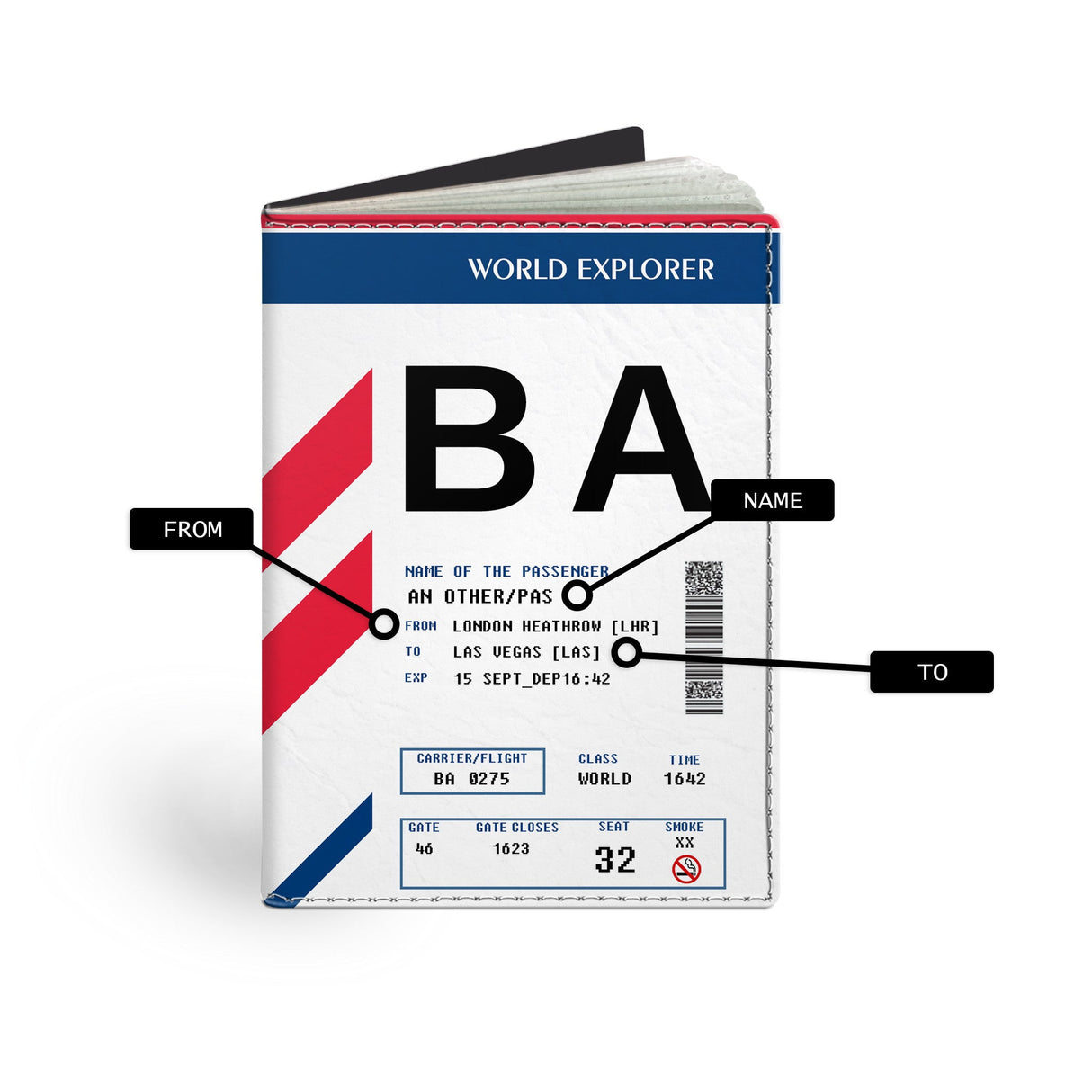 BA Boarding Pass Passport Cover