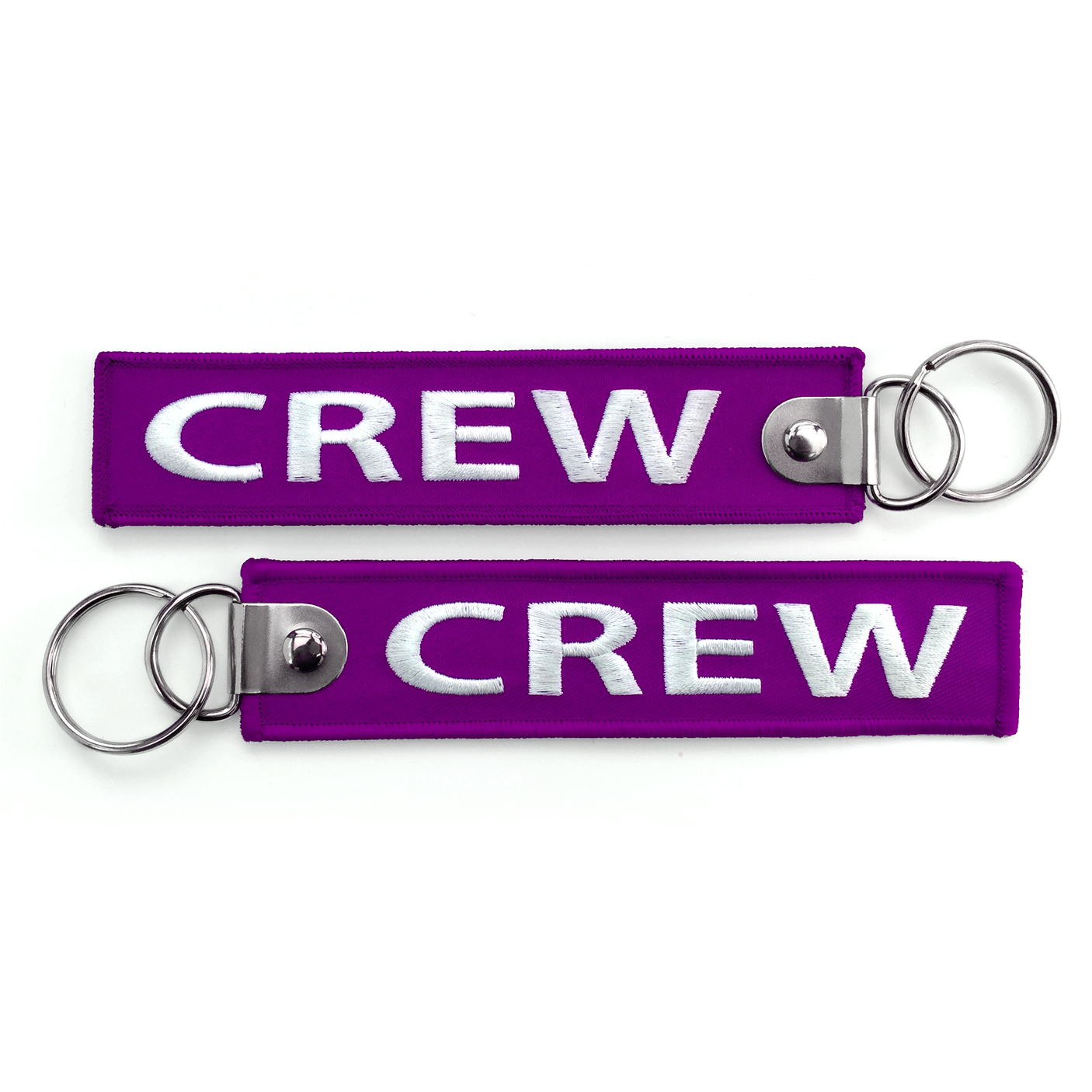 CREW Embroidered Buckle Keyring - PURPLE
