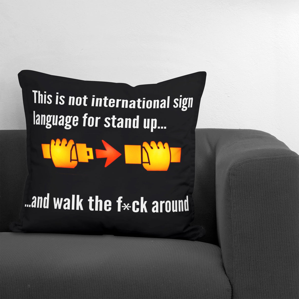 Seat-belt Funny Throw Pillow