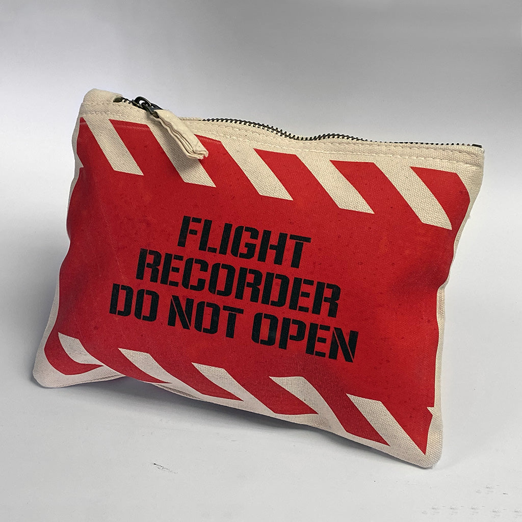 Flight Recorder Do Not Open Cosmetic Pouch