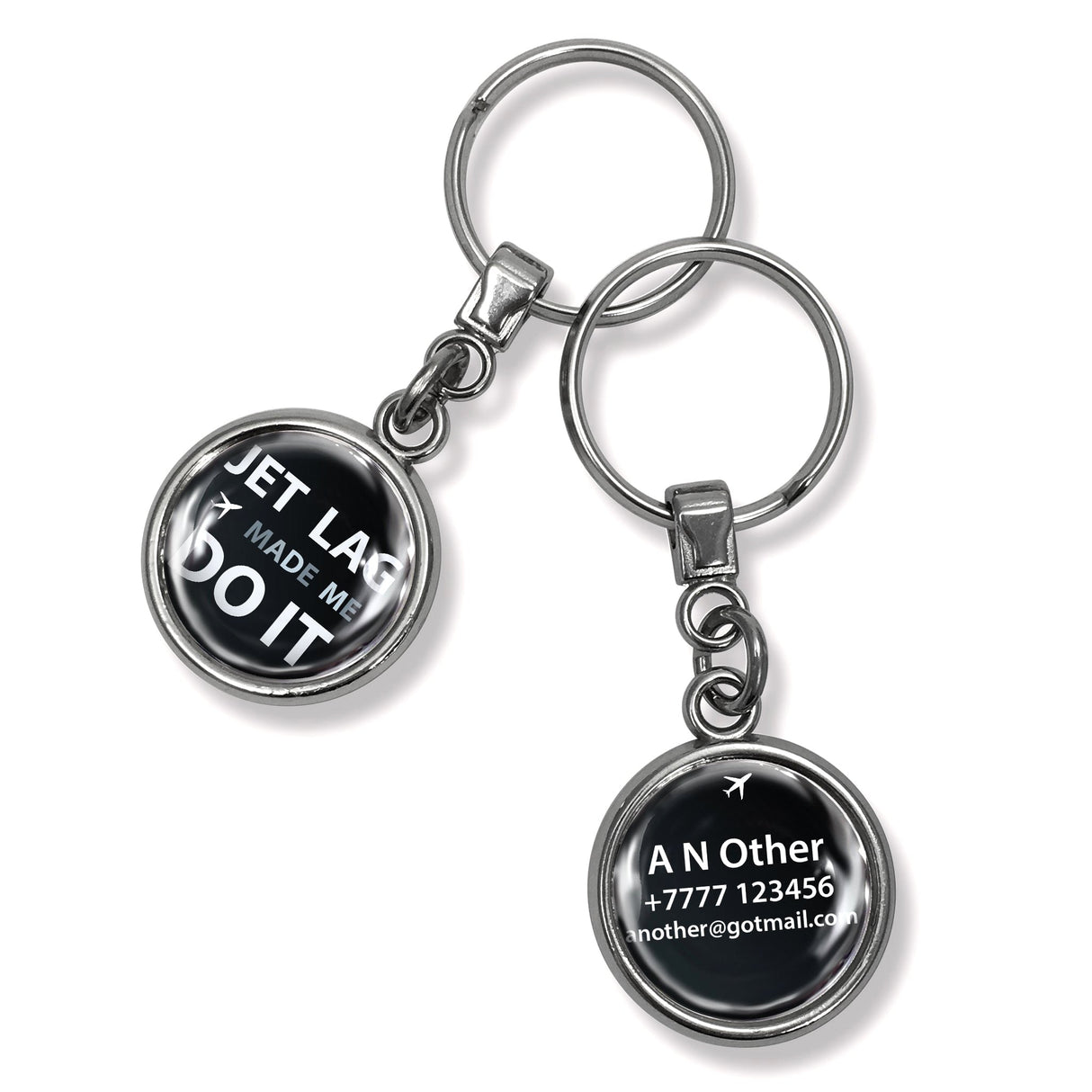 Jet Lag Made Me Do It Round Keyring