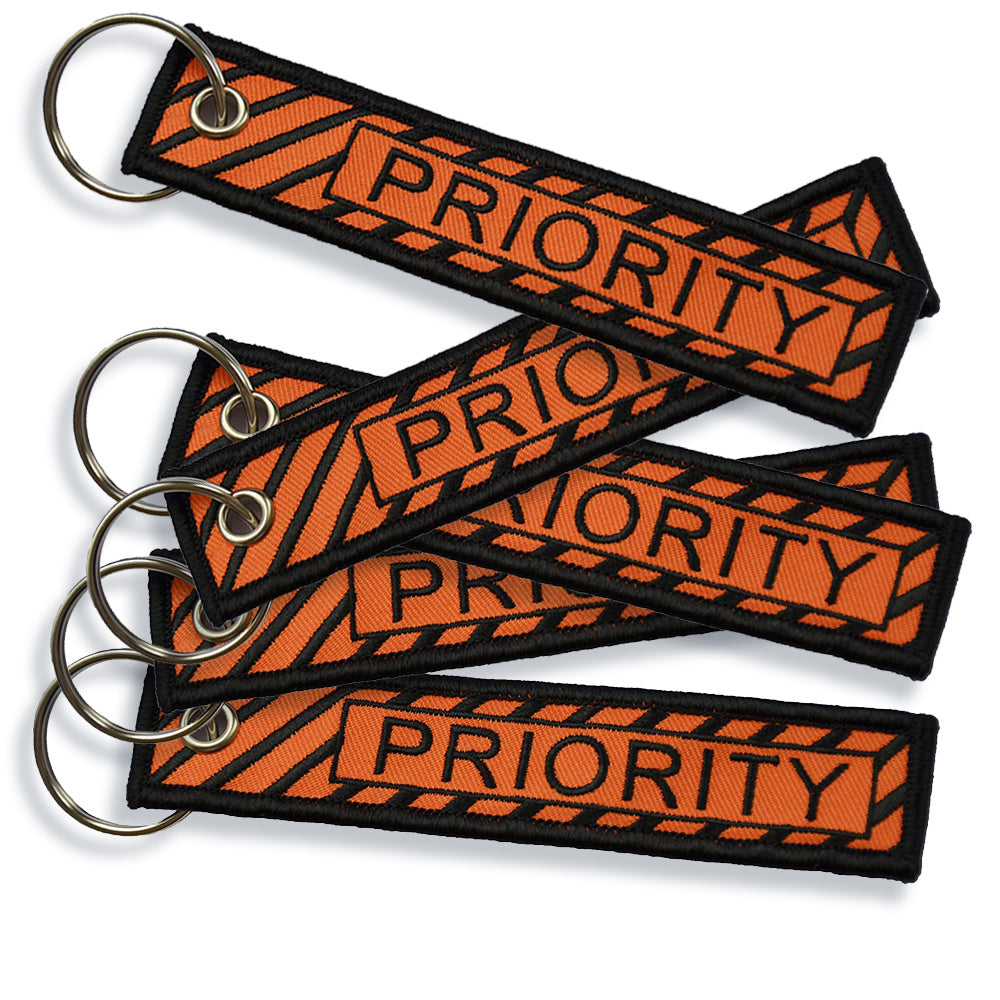 Priority Embroidered Keychain