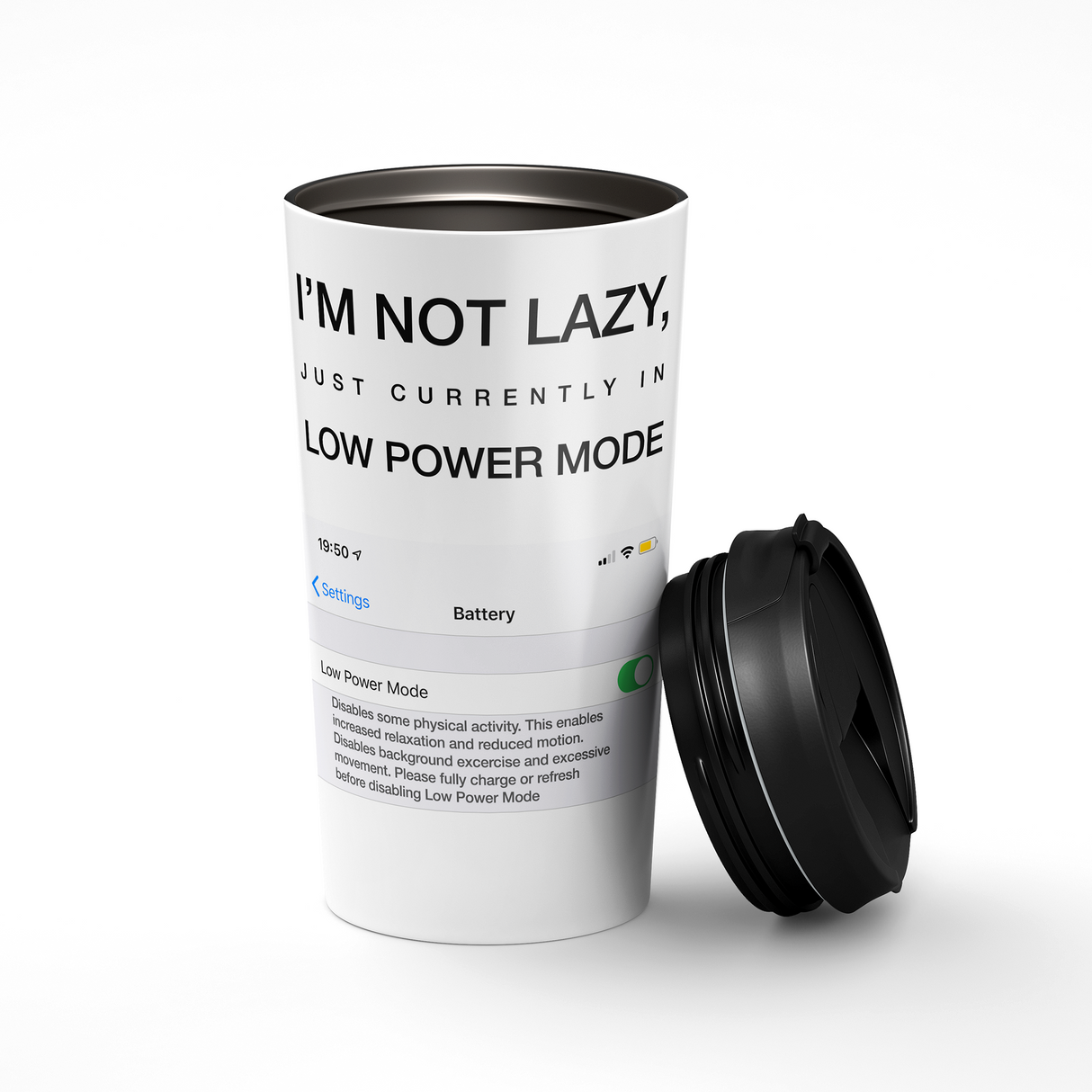 I'm Not Lazy Travel Mug
