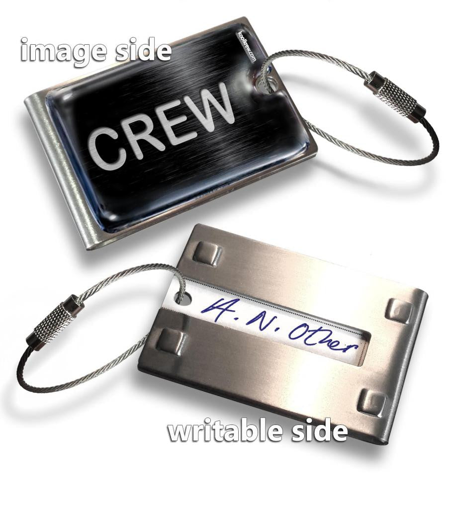 CREW BLACK WRITABLE REVERSE - LUGGAGE TAG