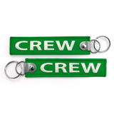 CREW Embroidered Buckle Keyring - GREEN