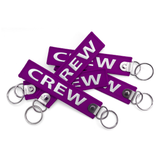 CREW Embroidered Buckle Keyring - PURPLE