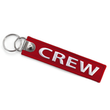 CREW Embroidered Keyring - RED