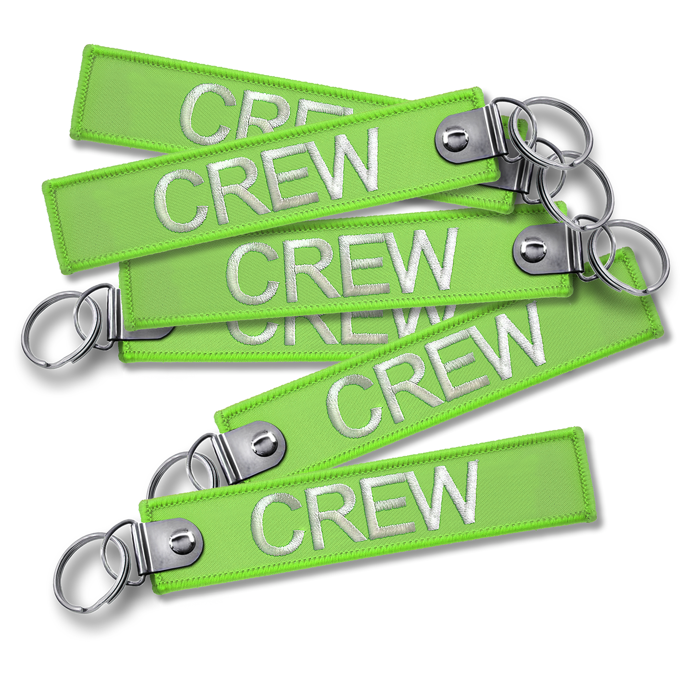 CREW Embroidered Buckle Keyring - GREEN