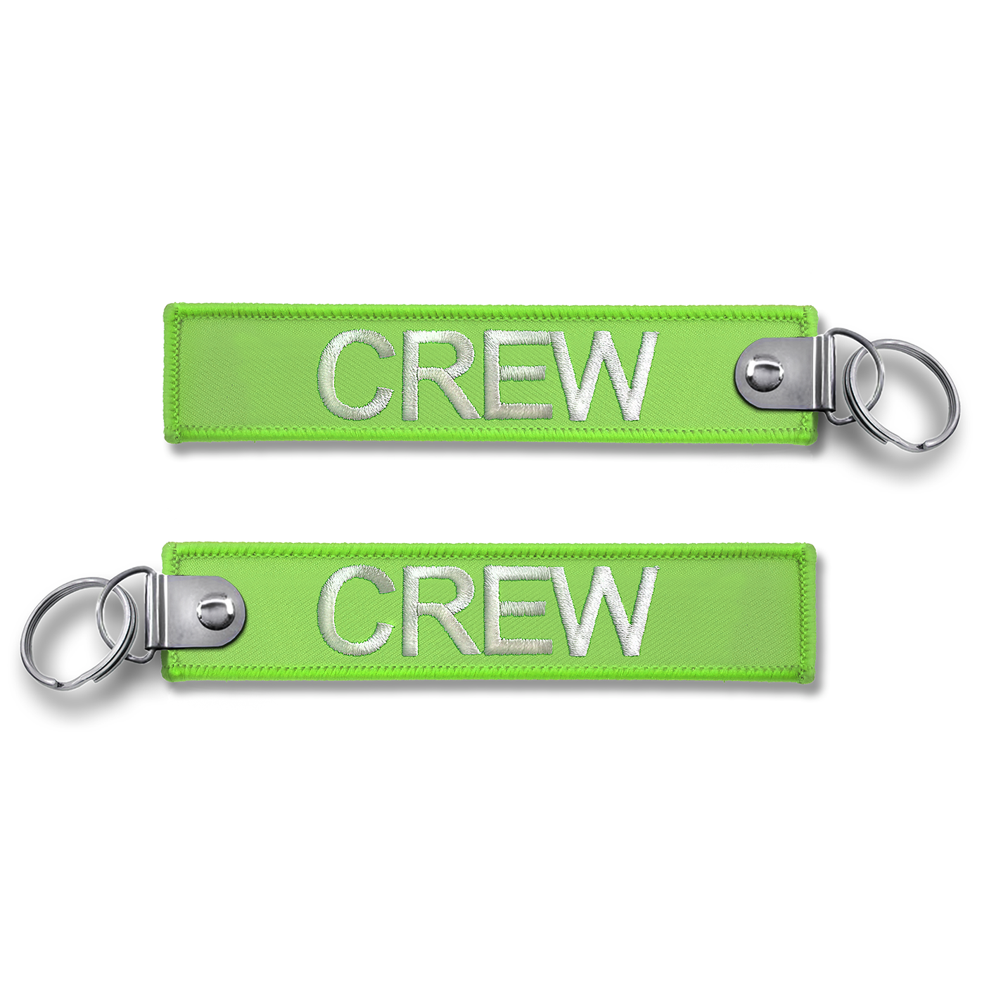 CREW Embroidered Buckle Keyring - GREEN