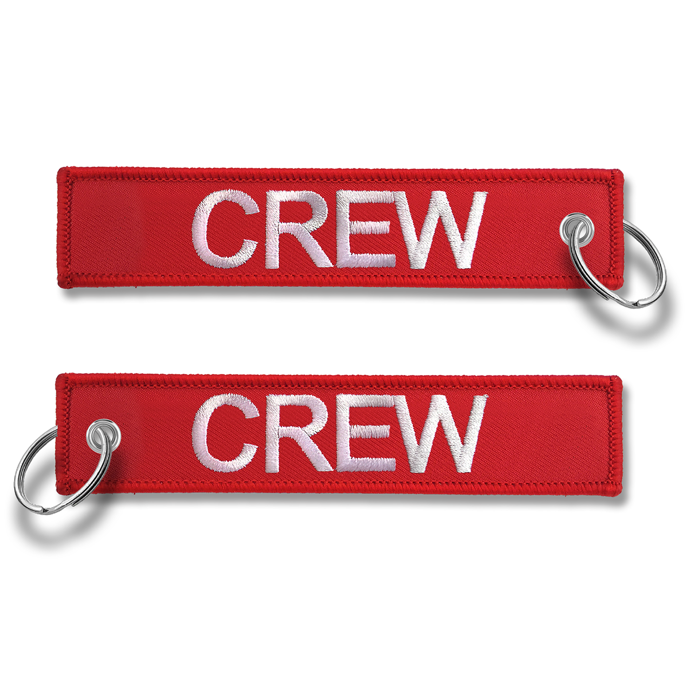 CREW Embroidered Keyring - RED