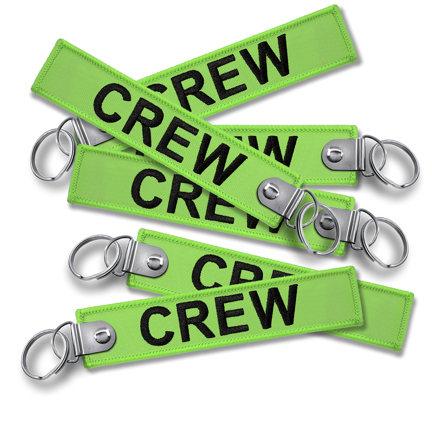 CREW Embroidered Buckle Keyring - GREEN