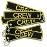 CREW Embroidered Buckle Keyring - GOLD