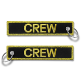 CREW Embroidered Buckle Keyring - GOLD