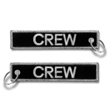 CREW Embroidered Buckle Keyring - SILVER
