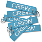CREW Embroidered Buckle Keyring - SKY BLUE