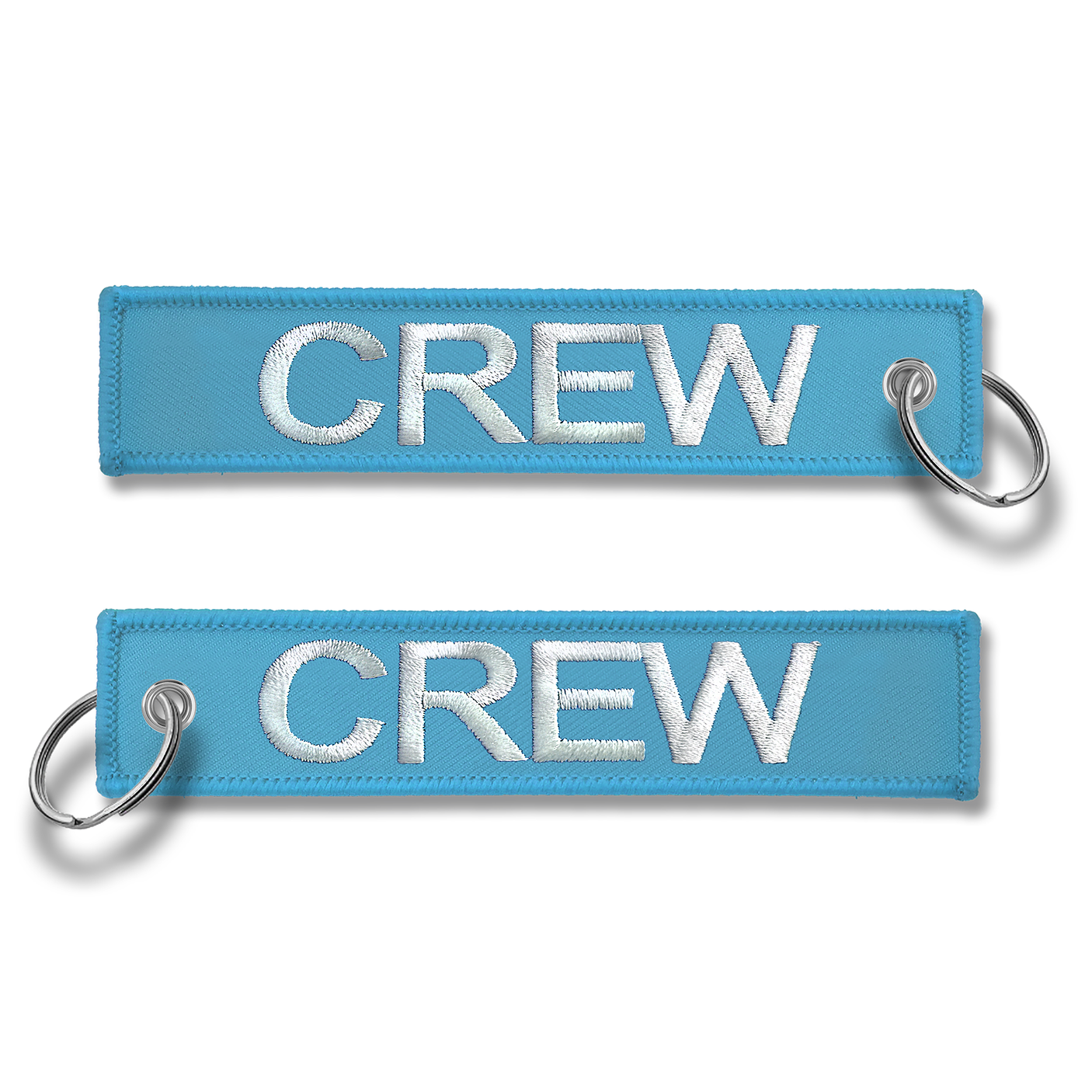 CREW Embroidered Buckle Keyring - SKY BLUE