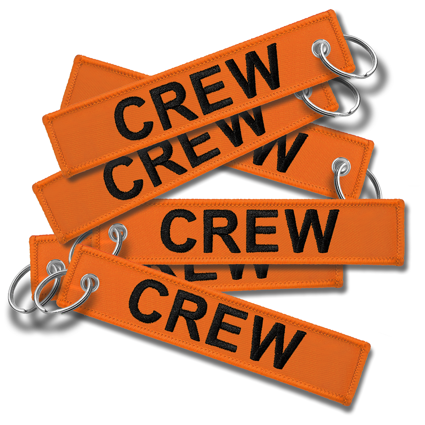 CREW Embroidered Buckle Keyring - ORANGE