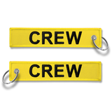 CREW Embroidered Buckle Keyring - YELLOW