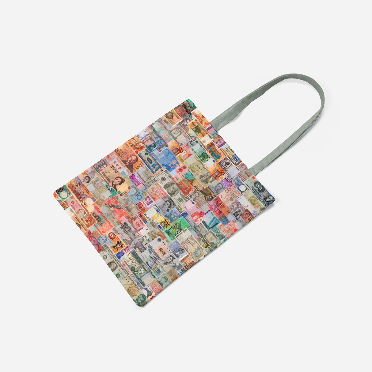 World Currency Canvas Bag