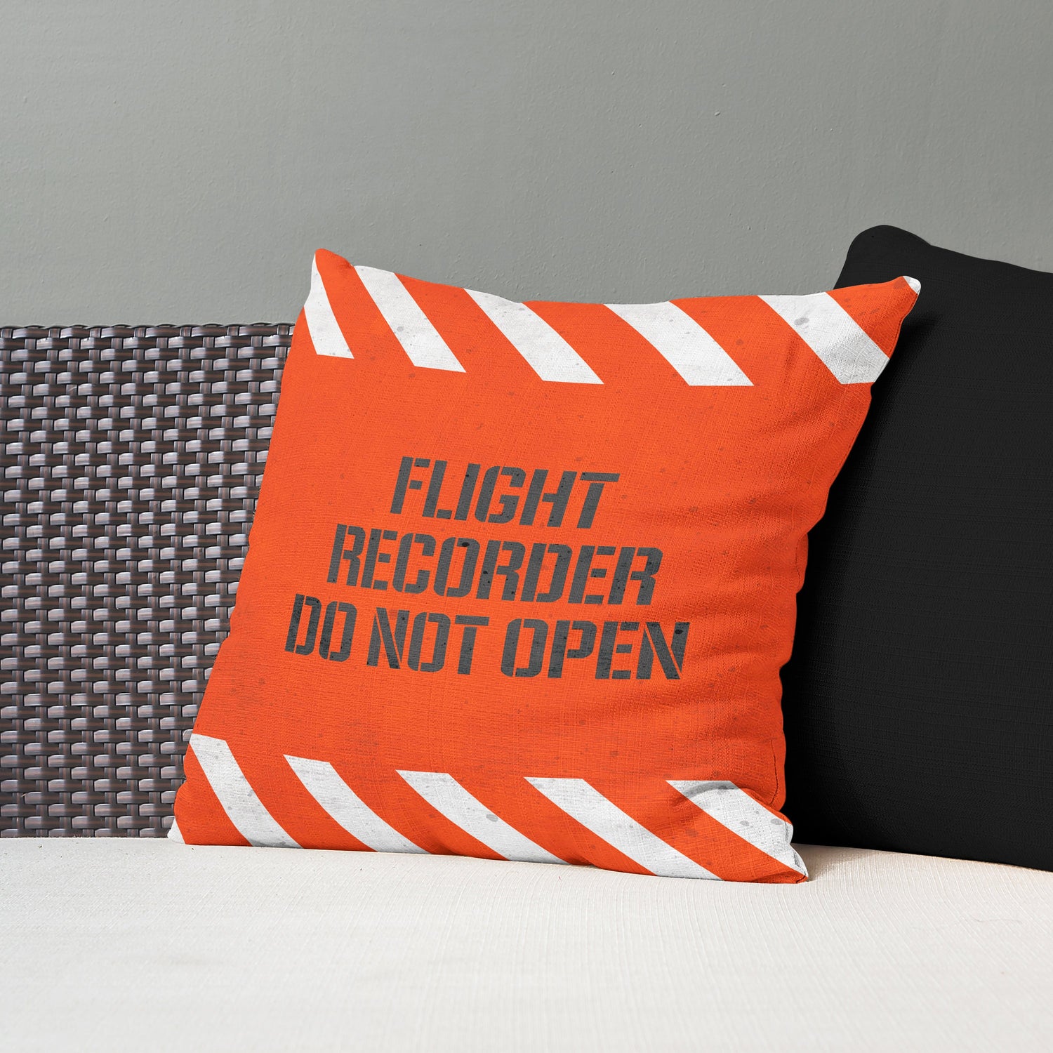 Flight Recorder Do Not Open Throw Pillow