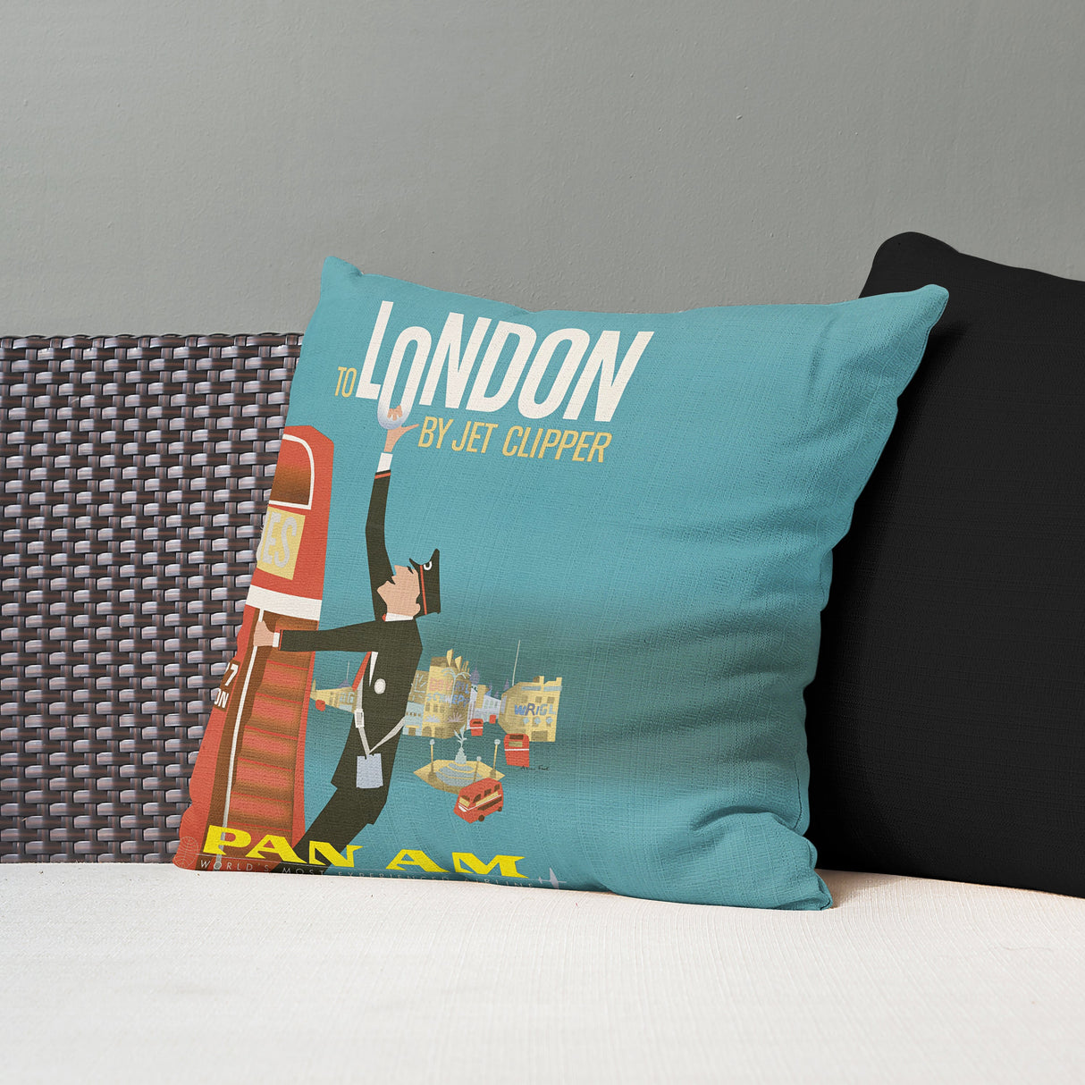 Pan Am Nostalgic Throw Pillow