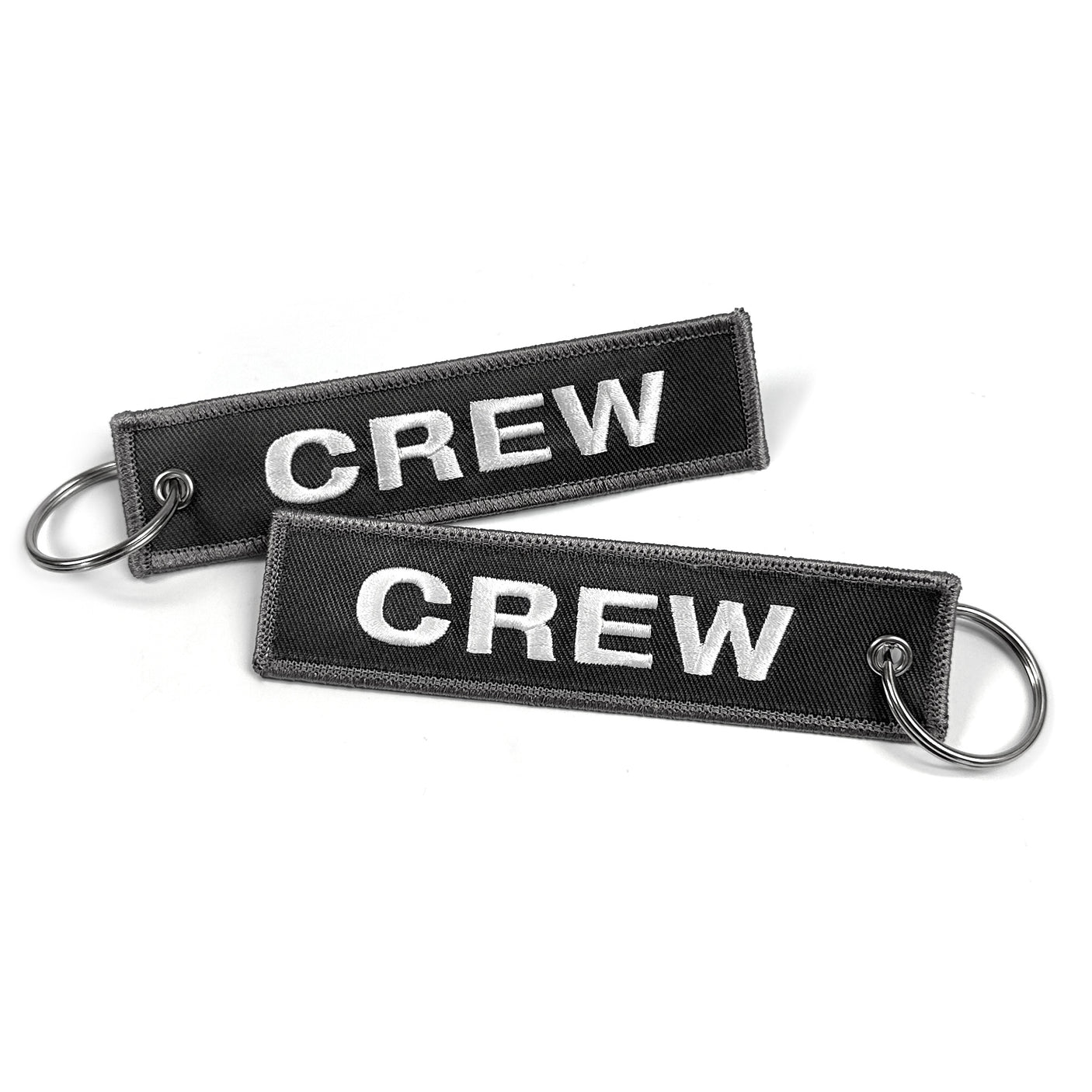 CREW Embroidered Buckle Keyring - GREY