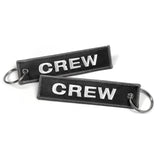CREW Embroidered Buckle Keyring - GREY