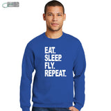 Eat Sleep Fly Repeat Sweatshirt