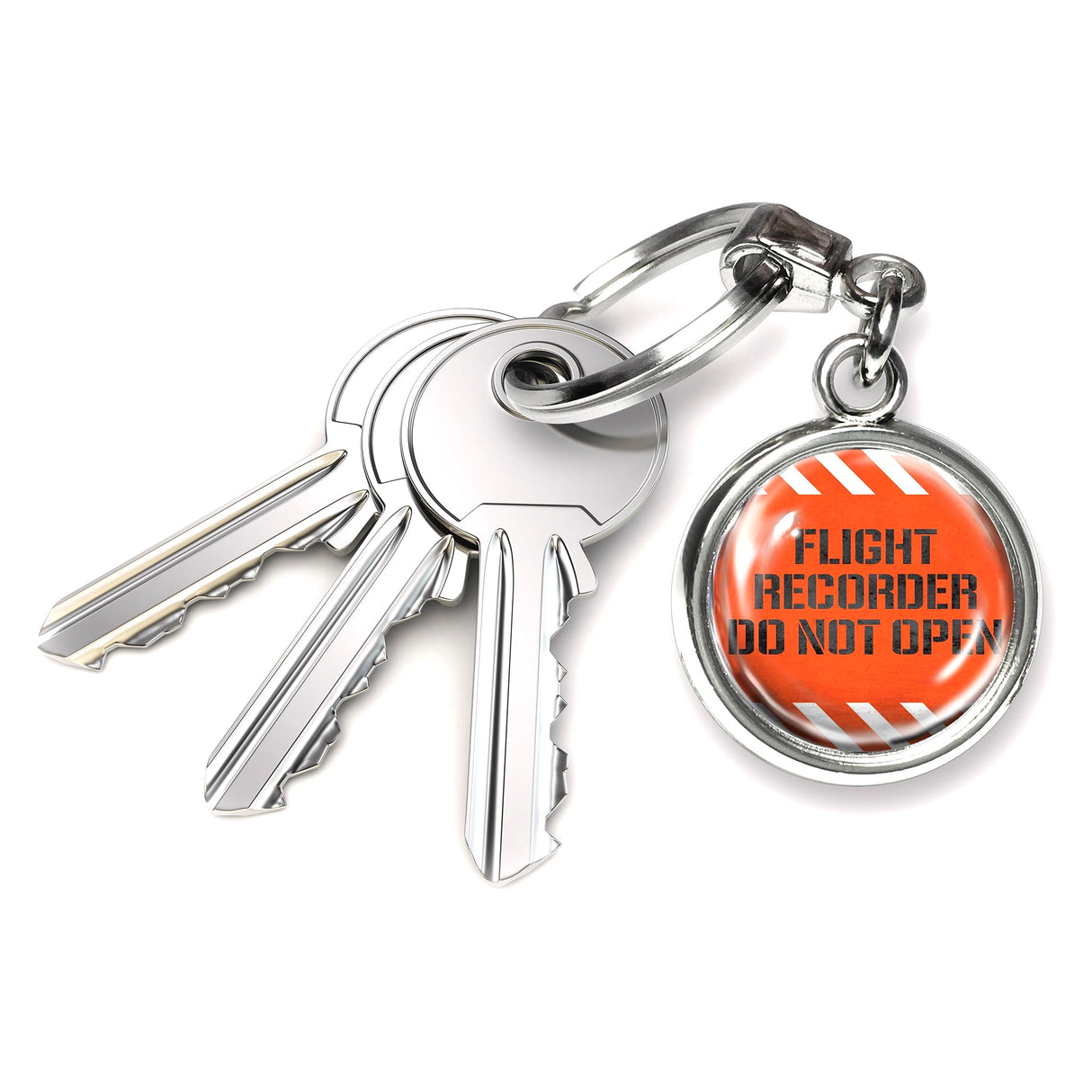 Flight Recorder Round Keyring