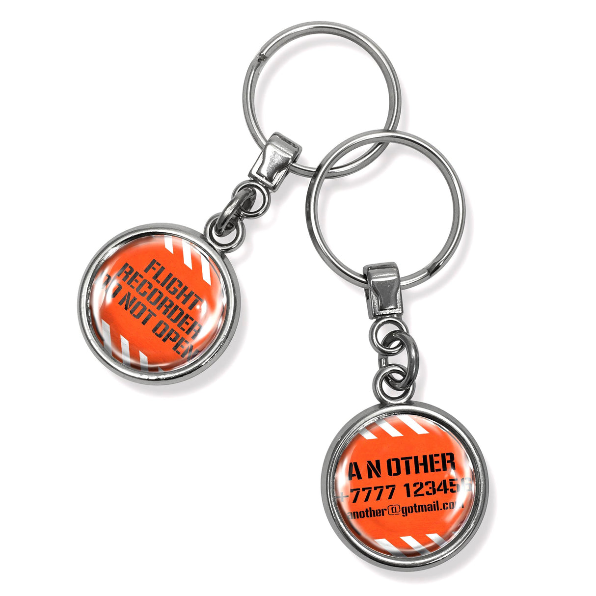 Flight Recorder Round Keyring