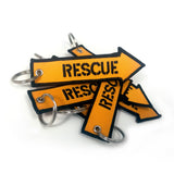 RESCUE-Embroidered Keyring