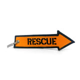 RESCUE-Embroidered Keyring