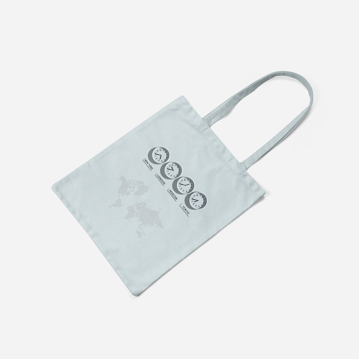 Global Clocks Canvas Bag