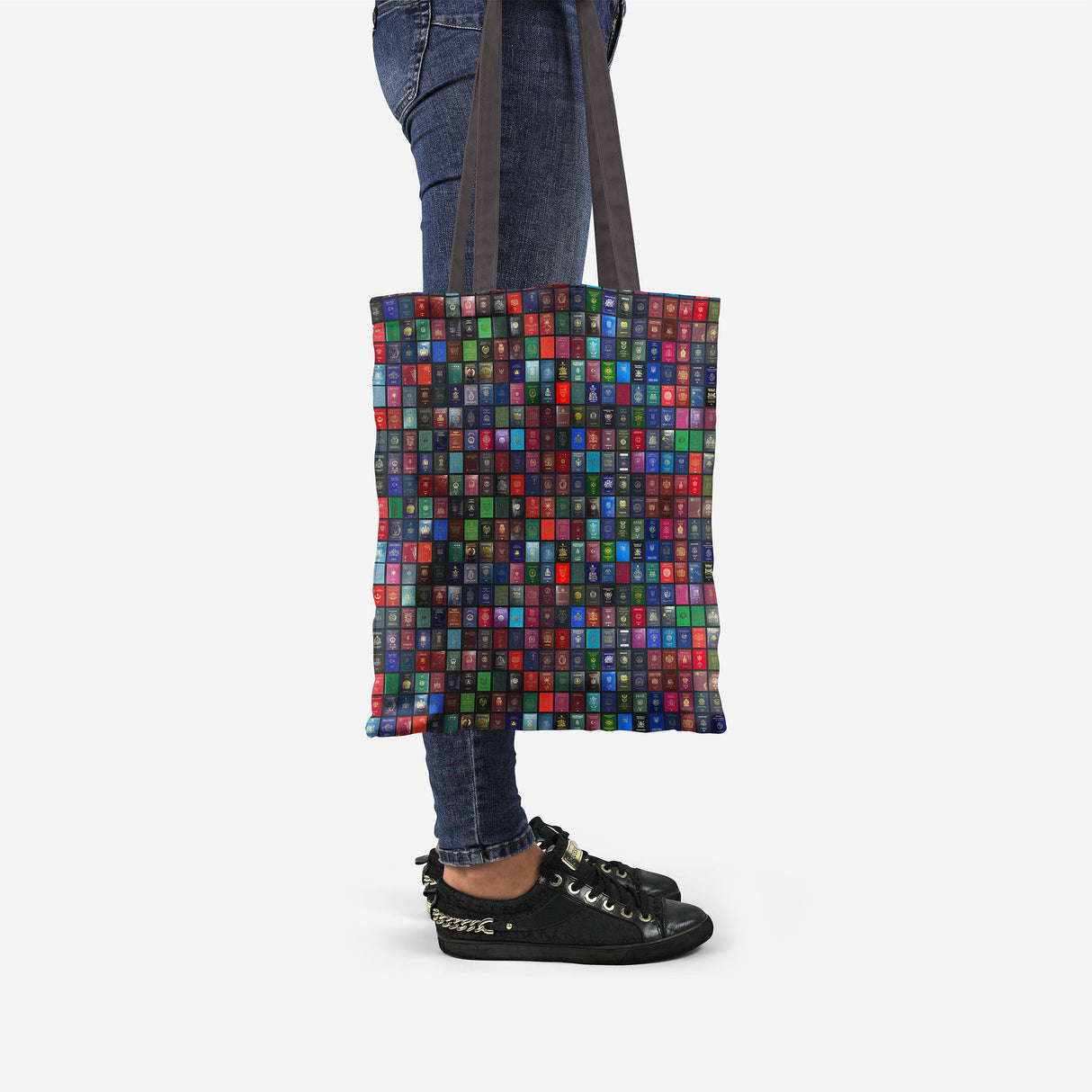 World Passport Theme Canvas Bag