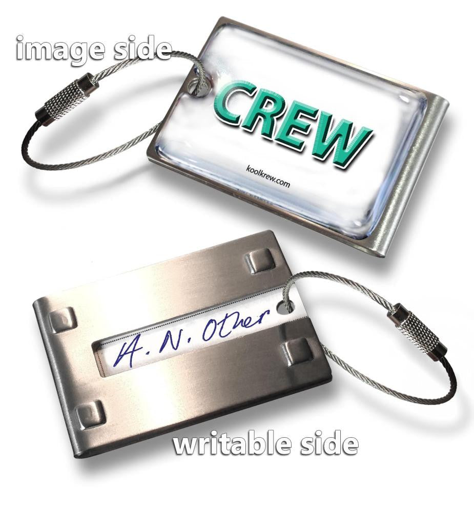 WHITE CREW Writable Reverse -  Luggage Tag