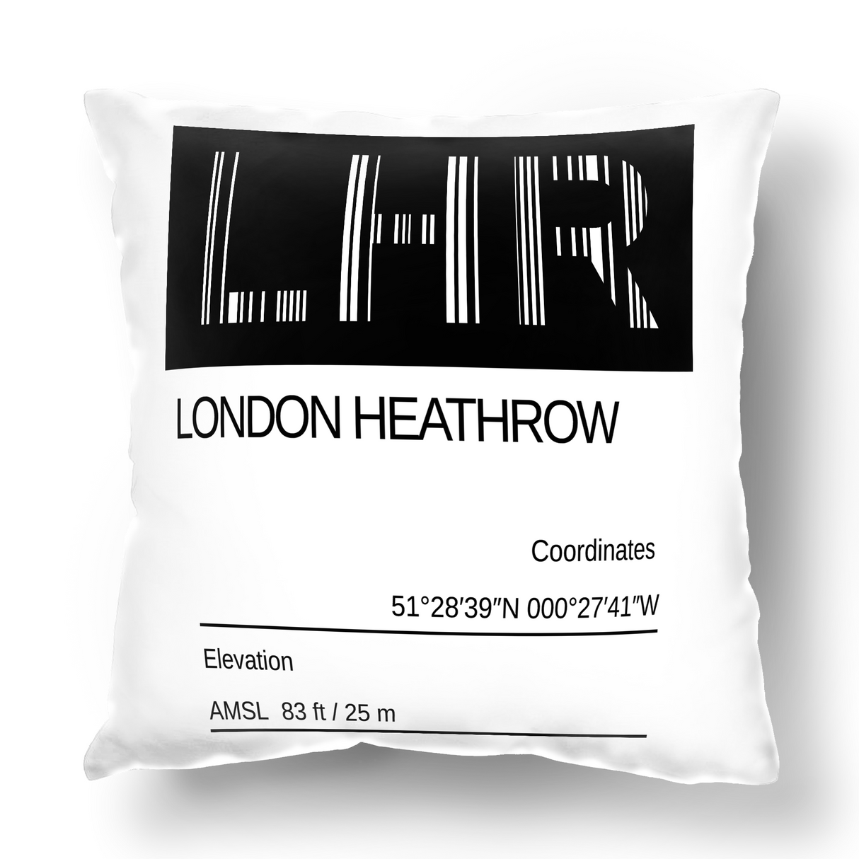 LHR Airport Code Throw Pillow