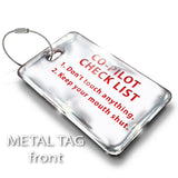 CO-PILOT CHECKLIST - LUGGAGE TAG