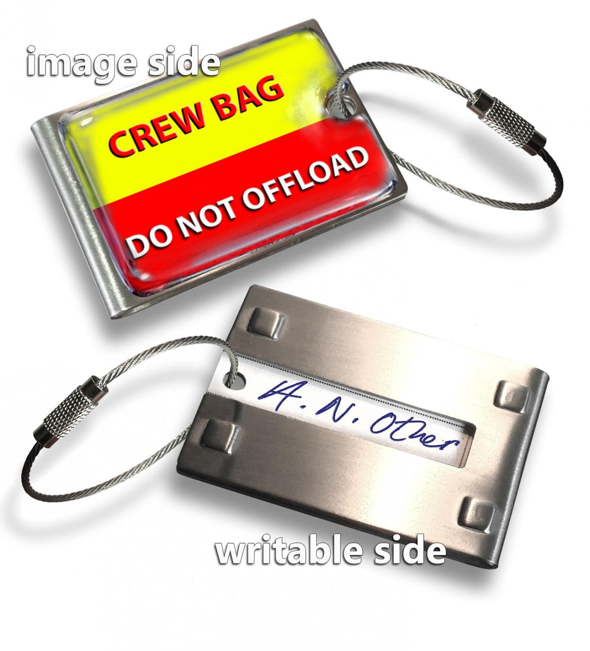 Crew Bag/Do Not Offload (Writable Reverse) Luggage Tag