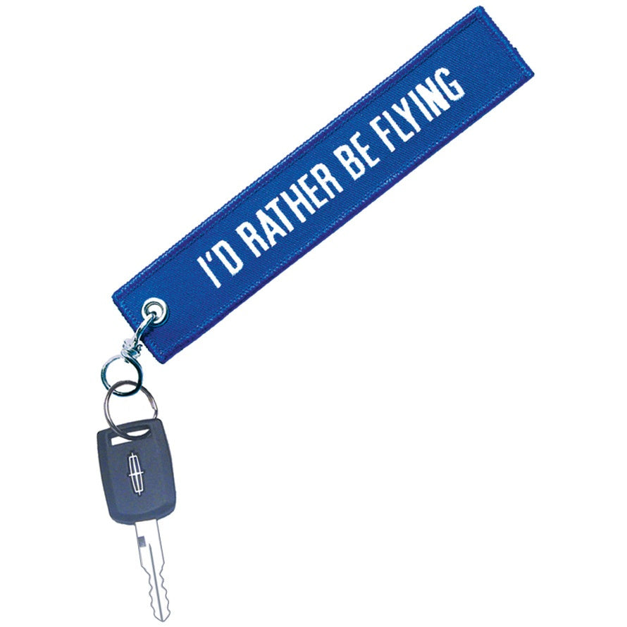 I'd Rather Be Flying - Embroidered Keyring