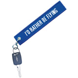 I'd Rather Be Flying - Embroidered Keyring