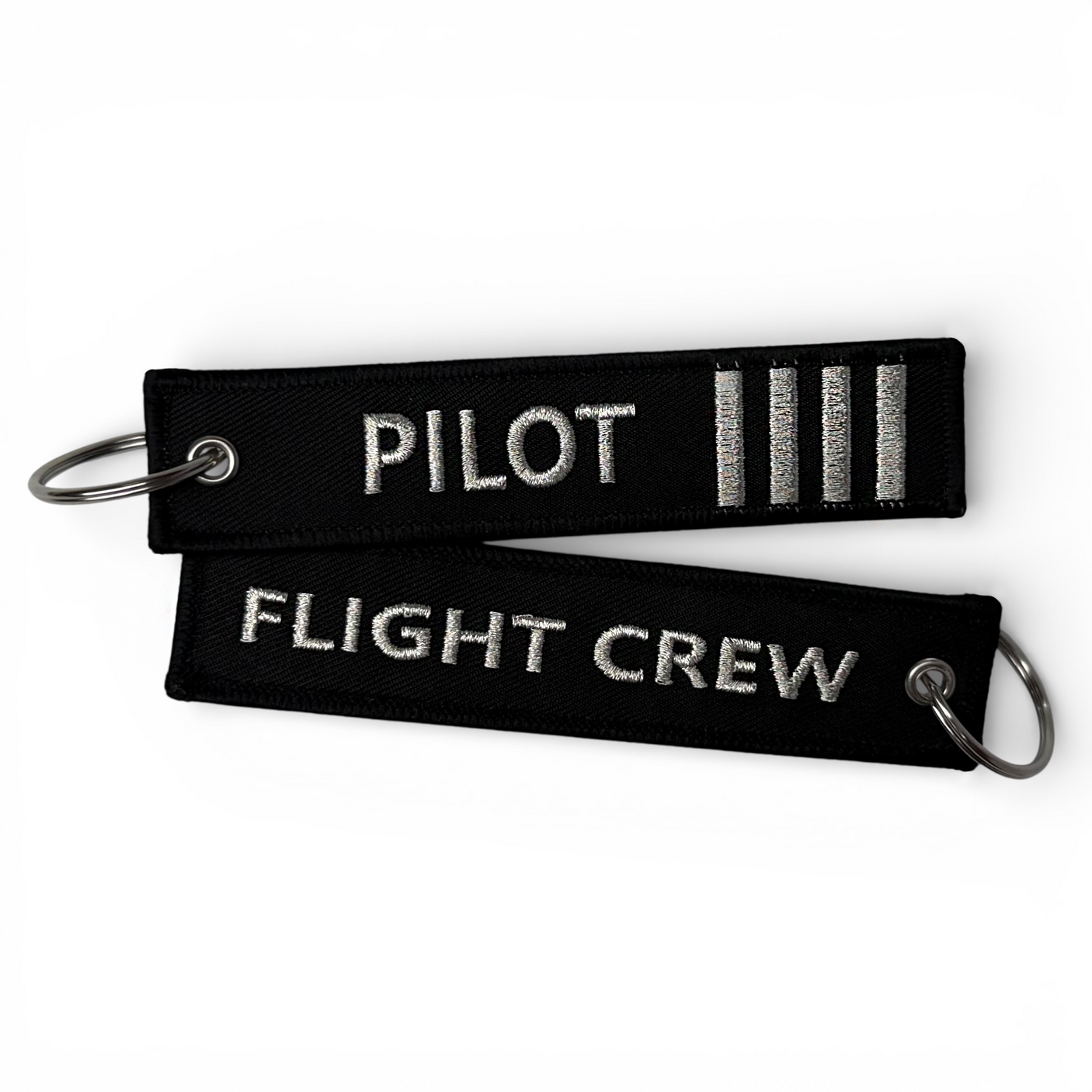Pilot 4 Bars Silver - Flight Crew Keyring