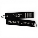 Pilot 4 Bars Silver - Flight Crew Keyring
