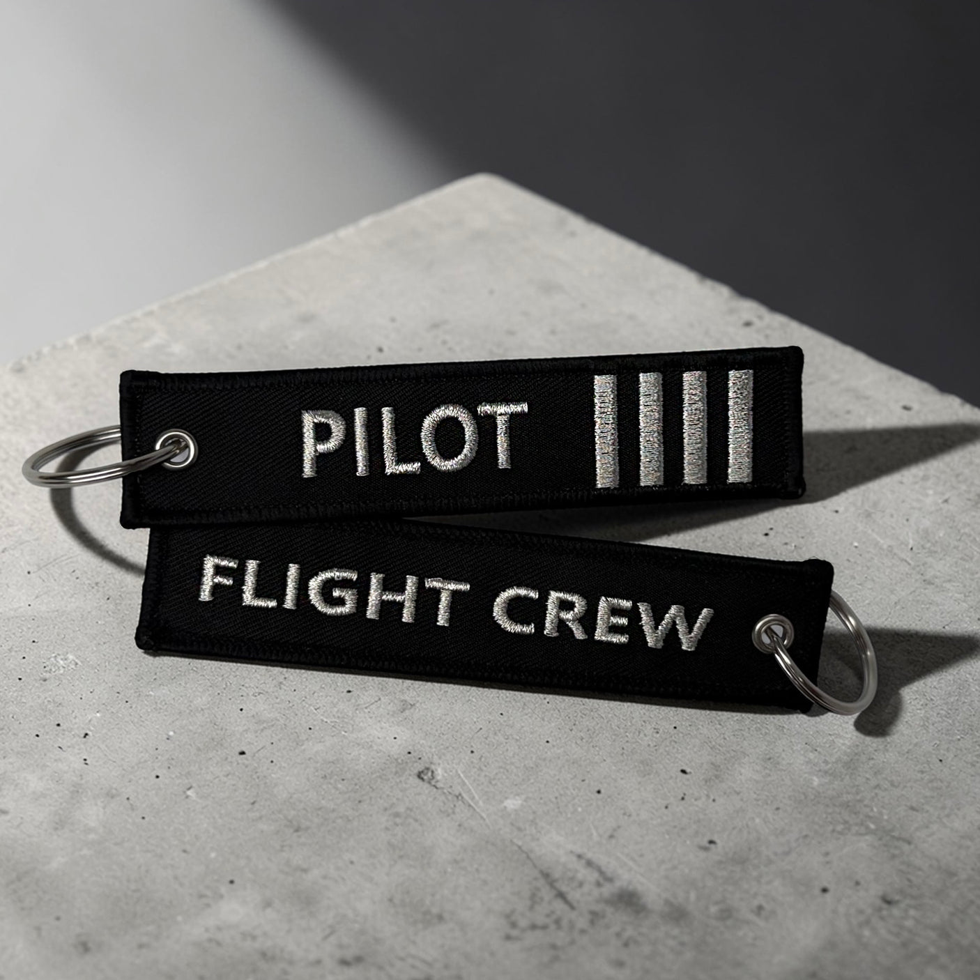 Pilot 4 Bars Silver - Flight Crew Keyring