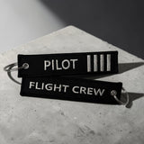 Pilot 4 Bars Silver - Flight Crew Keyring
