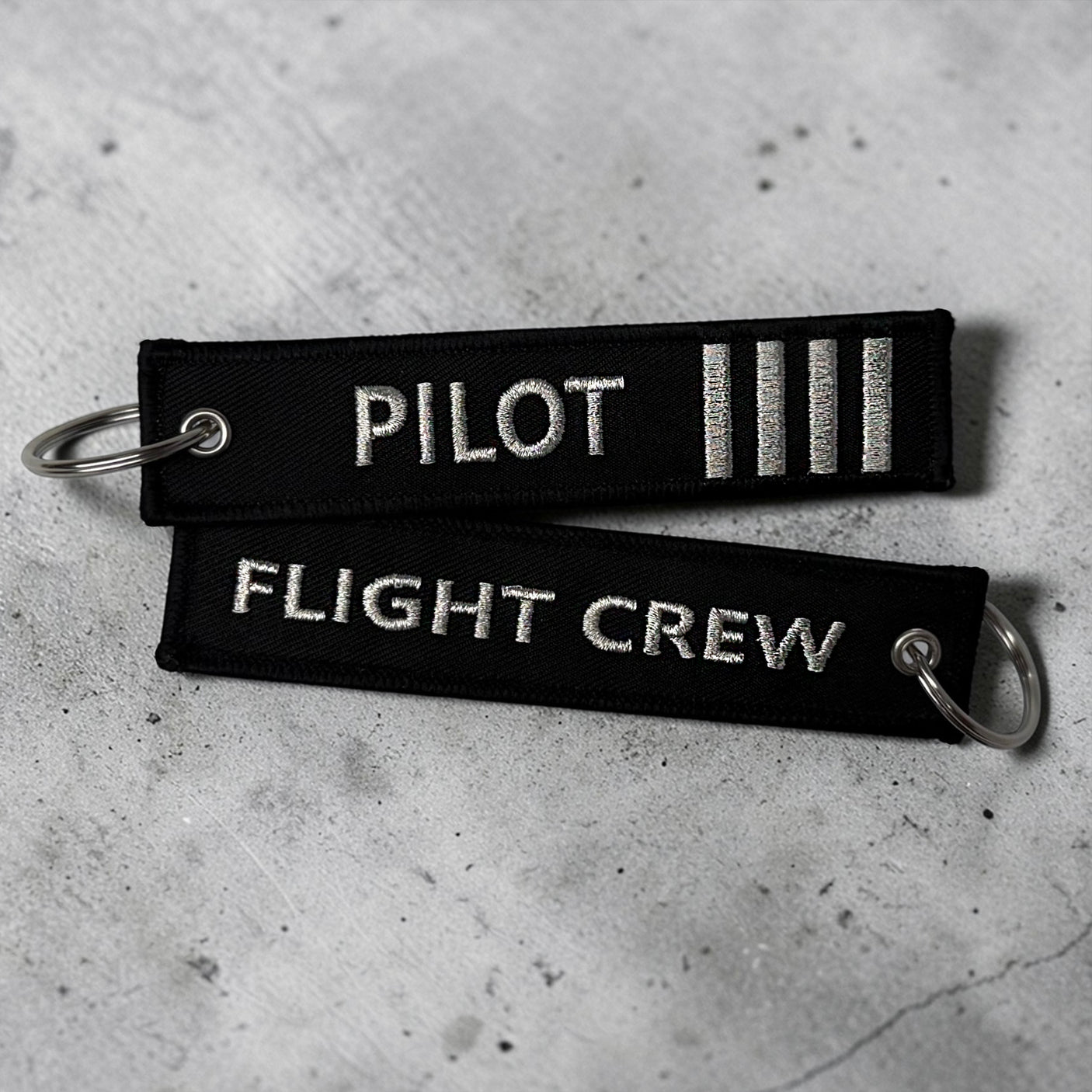 Pilot 4 Bars Silver - Flight Crew Keyring