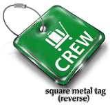 Do Not Remove From Aircraft - Crew Square Metal Tag