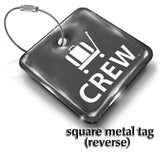 Do Not Remove From Aircraft - Crew Square Metal Tag