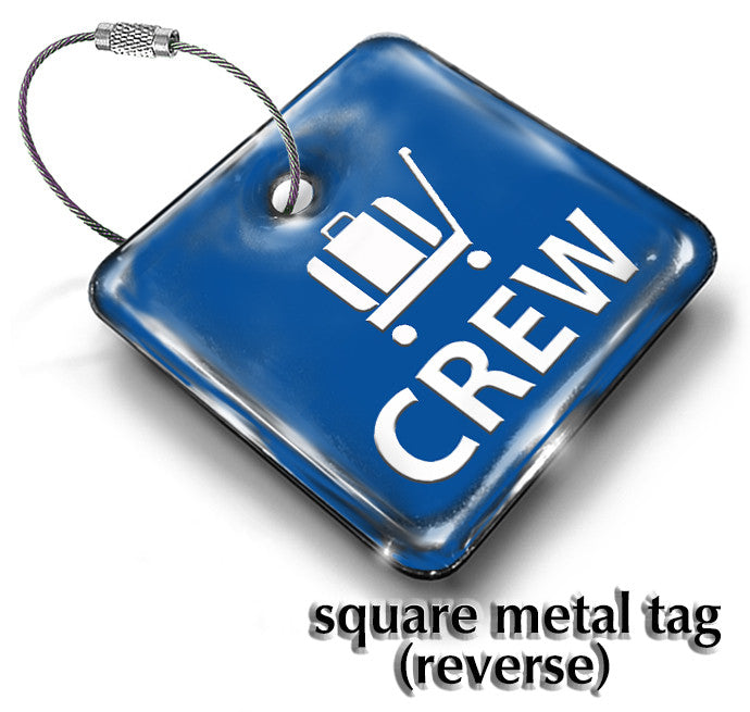 Do Not Remove From Aircraft - Crew Square Metal Tag