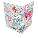 Visa Stamps Passport Cover White