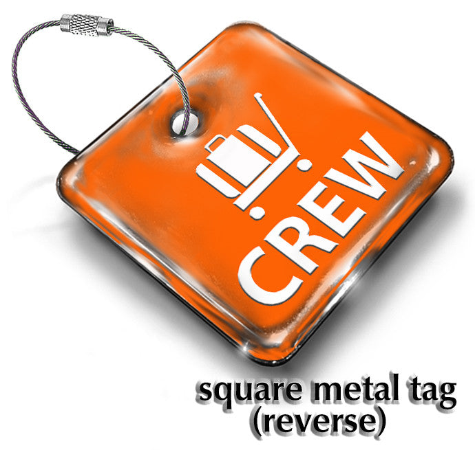 Do Not Remove From Aircraft - Crew Square Metal Tag